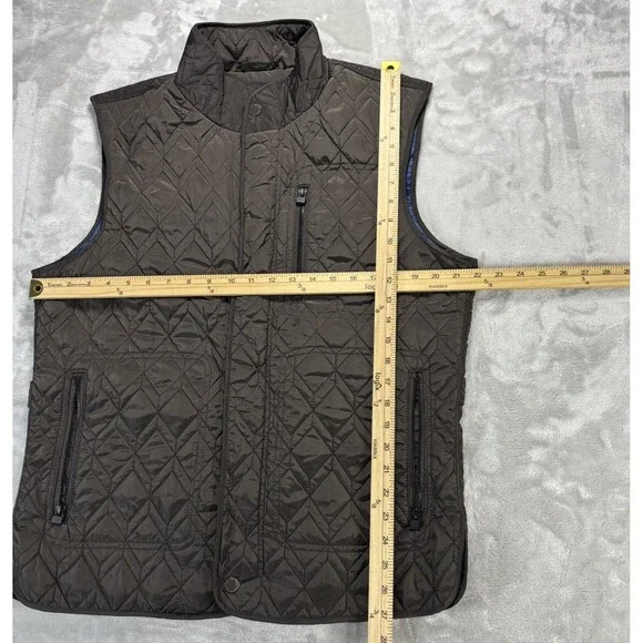 TailorByrd Puffer Vest Men’s Size M Lightweight Brown Zip Pockets Zip Snap - Picture 4 of 12